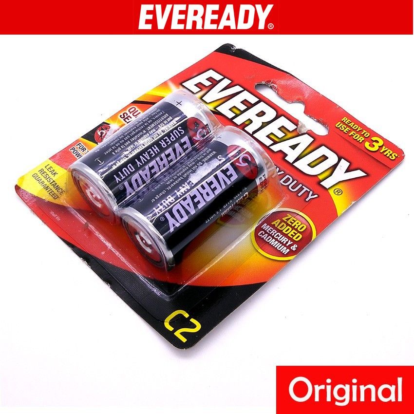 Eveready Super Heavy Duty R14 1.5v 2Pack C Size Battery C2