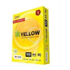 IK Yellow PEMBORONG : A4 70GMS IK YELLOW PAPER / INDAH KEAT / 500'SHEETS / KERTAS PHOTOSTAT