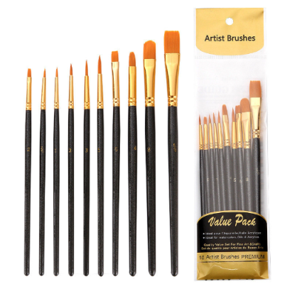 10 Pcs/set Artist Brush Set Watercolor Brush Set