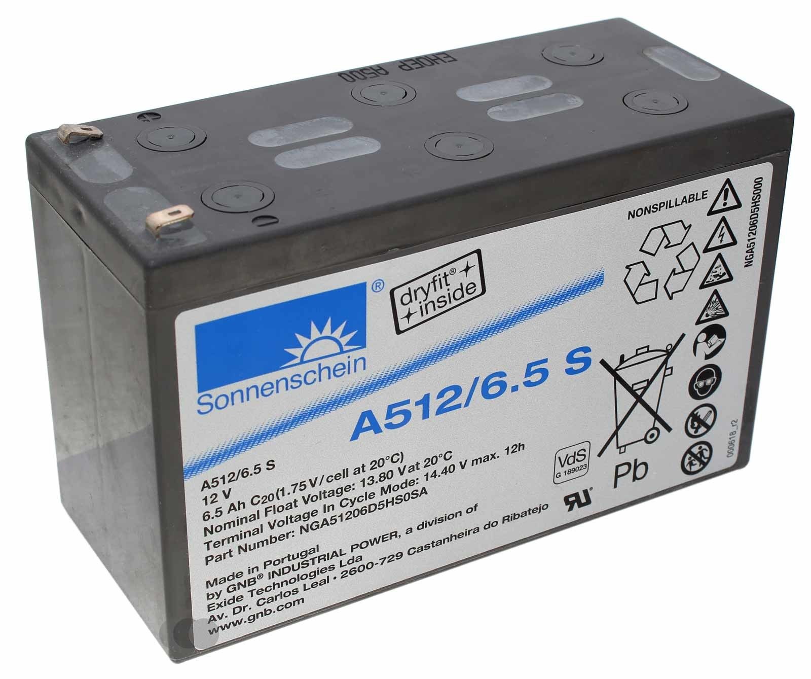 *Sonnenschein 12V NGA51206D5HS0SA Sealed Lead Acid Battery - 6.5Ah