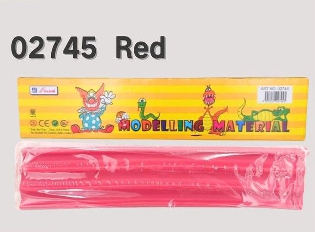 Modelling Material Clay Non-Toxic | Art Plasticine | Modelling Plasticine | Tanahriat 02745- Red SL-02745-KK
