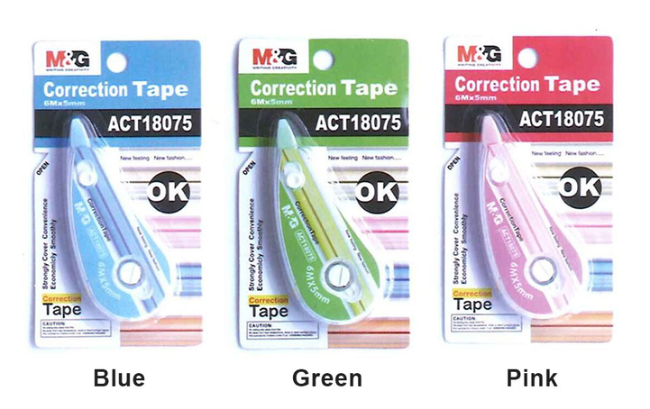 M&G CORRECTION TAPE 6M X 5MM (ACT18075)