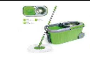 QP Spin Mop with Stainless Steel Basket