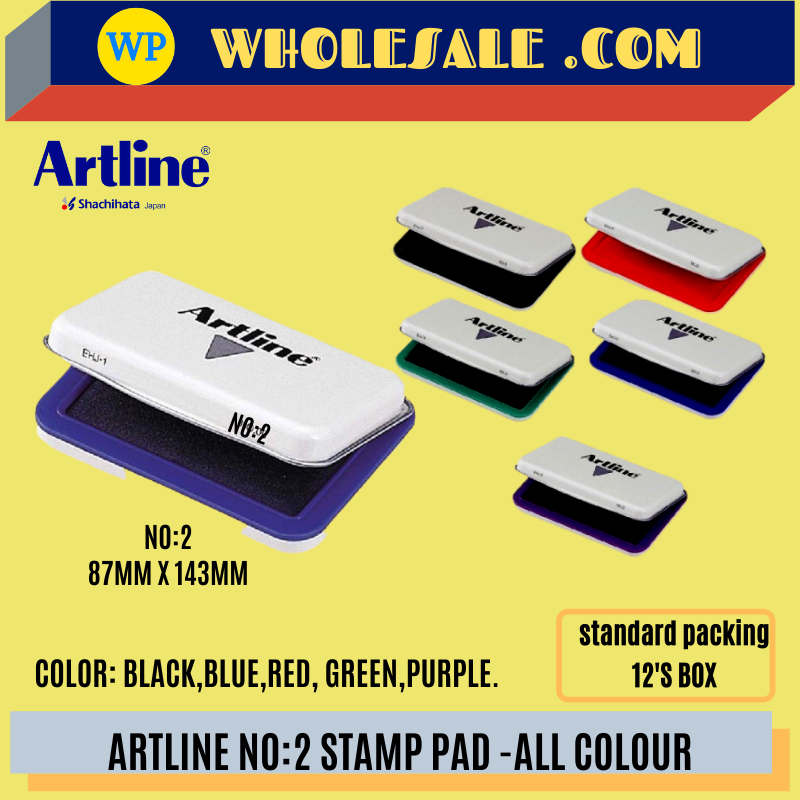 ARTLINE / STAMP PAD / NO:2 / NO.2 / ARTLINE STAMP PAD / PAD / ALL COLOUR /