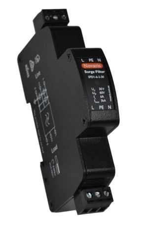 Surge Filter, 1 Phase, 6A, 3kA, 30VAC, without alarm contact SFD1-6-3-30