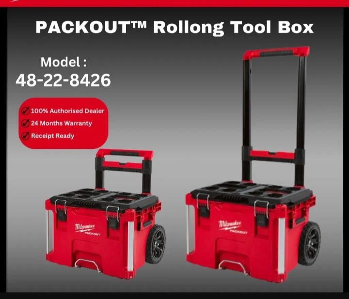 Milwaukee Packout Rolling Tool Box / 48-22-8426 / Milwaukee Tool Box / Storage Box / Rolling Tool Box