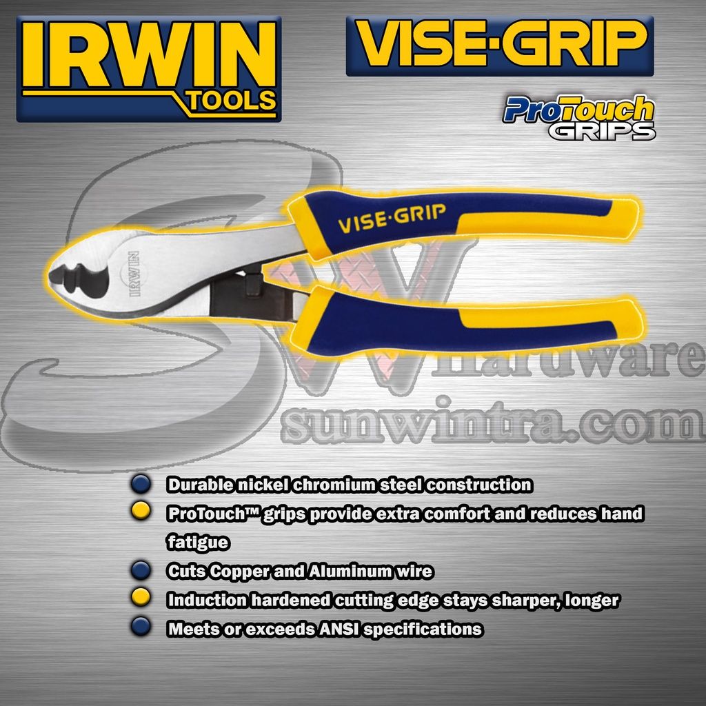 IRWIN Vise Grip 8" / 200MM Cable Cutting Plier Cable Cutter Protouch Grips