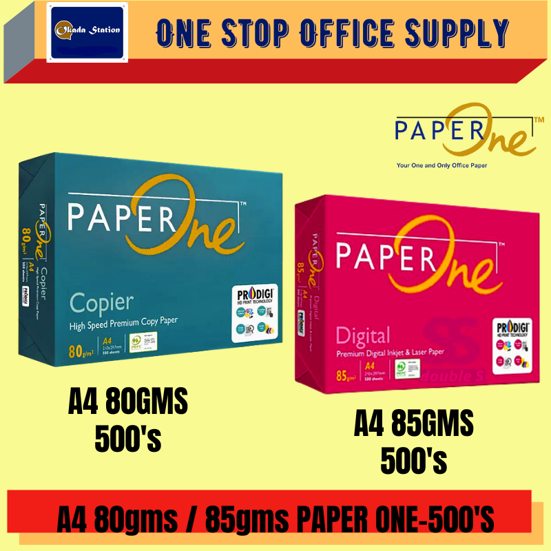 A4 80GMS / 85GMS PAPER ONE WHITE PAPER-500'S / PAPERONE / PAPER ONE / 85GMS / WHITE PAPER / PHOTOSTAT PAPER