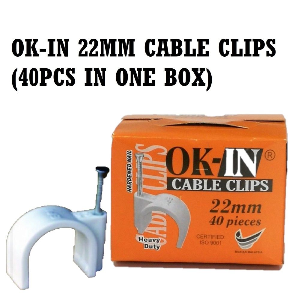 OK-IN CABLE CLIP 22MM (40PCS/BOX)