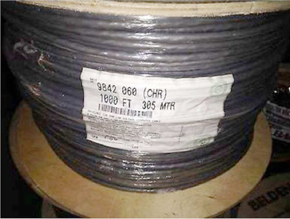 BELDEN 9842 COMPUTER CABLE 2PR 24AWG PE SH PVC CHROME 1000 FEET