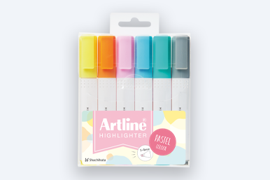 Artline 660 Highlighter 4pcs / 6pcs Colour Set - 1.0mm - 4.0mm | Chisel Highlight Pen 4pcs Colour Set