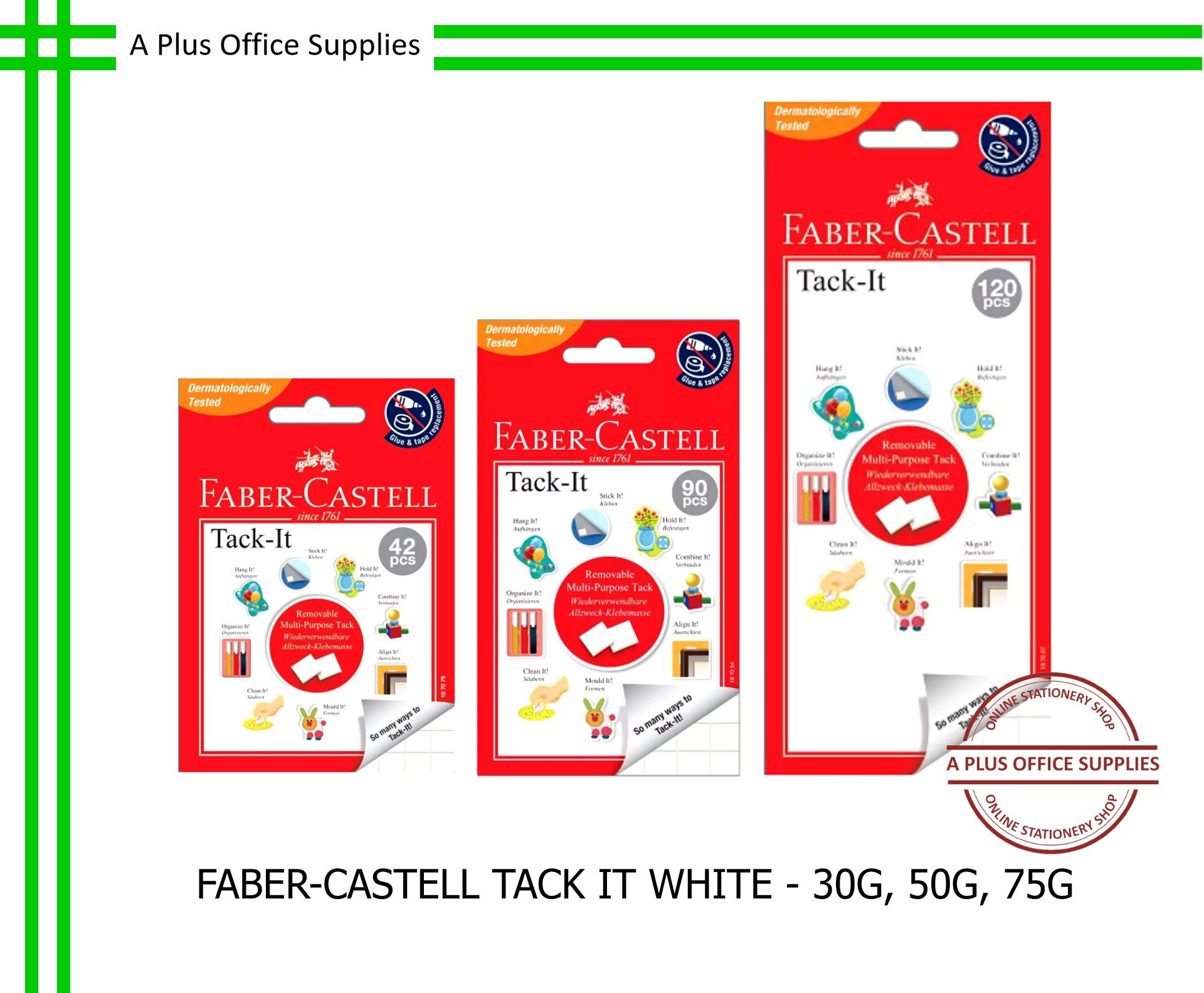 FABER-CASTELL Tack It Reusable Adhesive / Pelekat Guna Semula