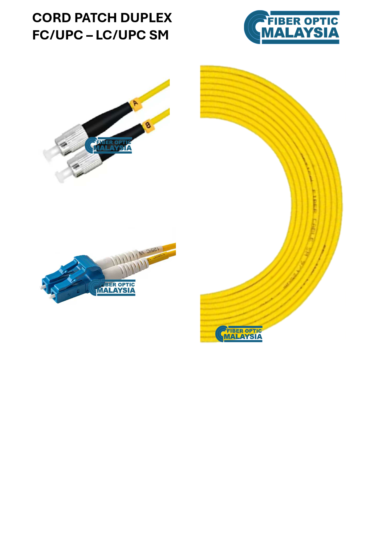 CORD PATCH FC/UPC - LC/UPC 2.7 SM 10M DUPLEX PATCHCORD