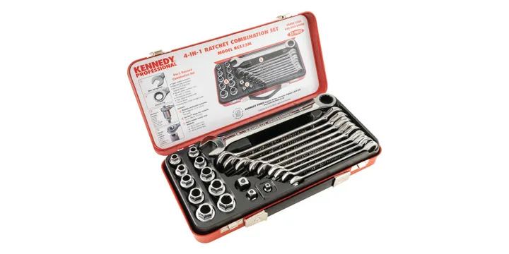 10-19mm RATCHET SPANNER &SOCKET SET 23PC