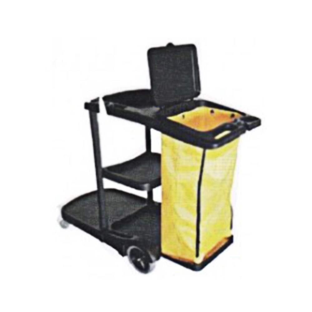 CLS CLASSIC JANITOR CART C/W COVER & LINEN BAG (BLACK)