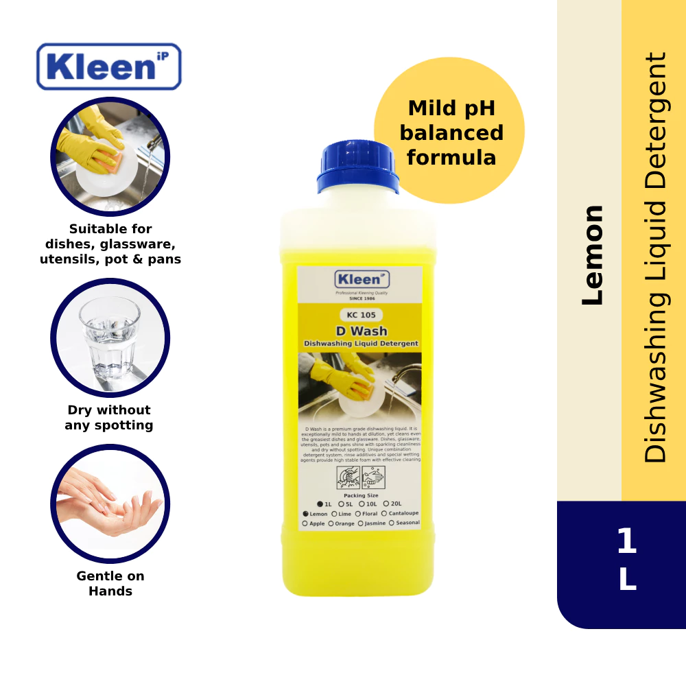 Kleen D Wash Dishwashing Liquid Detergent (KC 105) 1L/ 1000ML