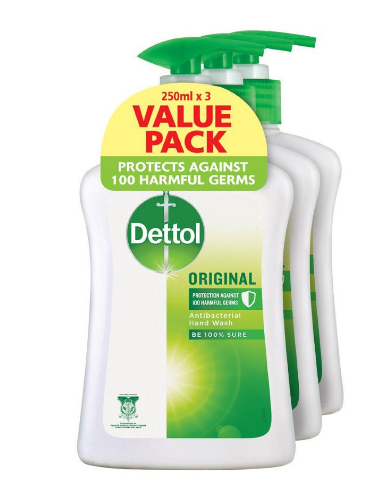Dettol Antibacterial Liquid Hand Wash Value Pack (3's x 250g) - Sensitive