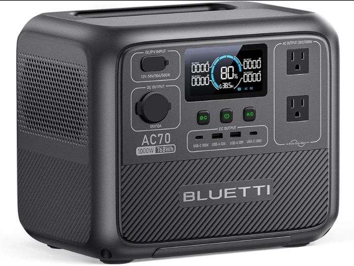 BLUETTI AC70 Portable Power Station | 1000W 768Wh