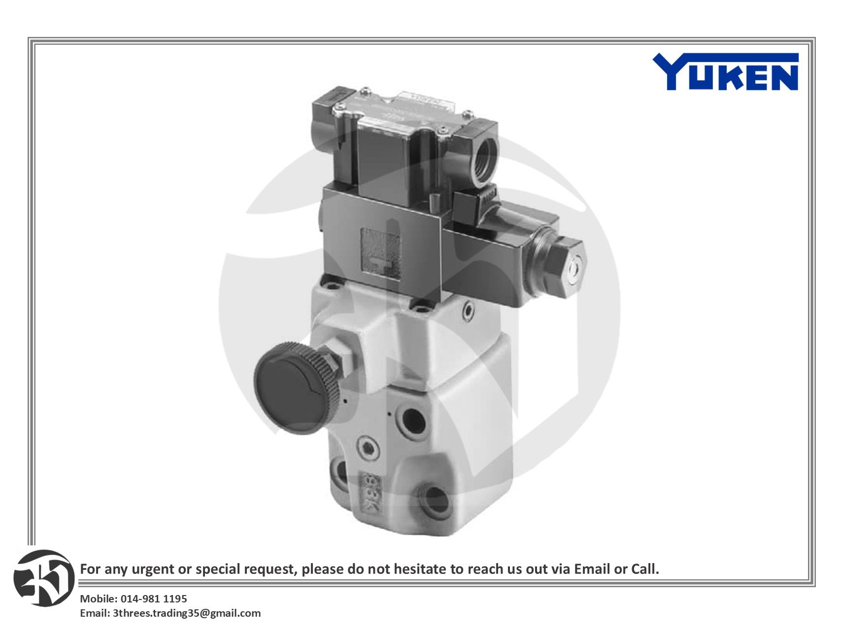 Yuken Solenoid Relief Valve BSG-03-2B3B-A220-46