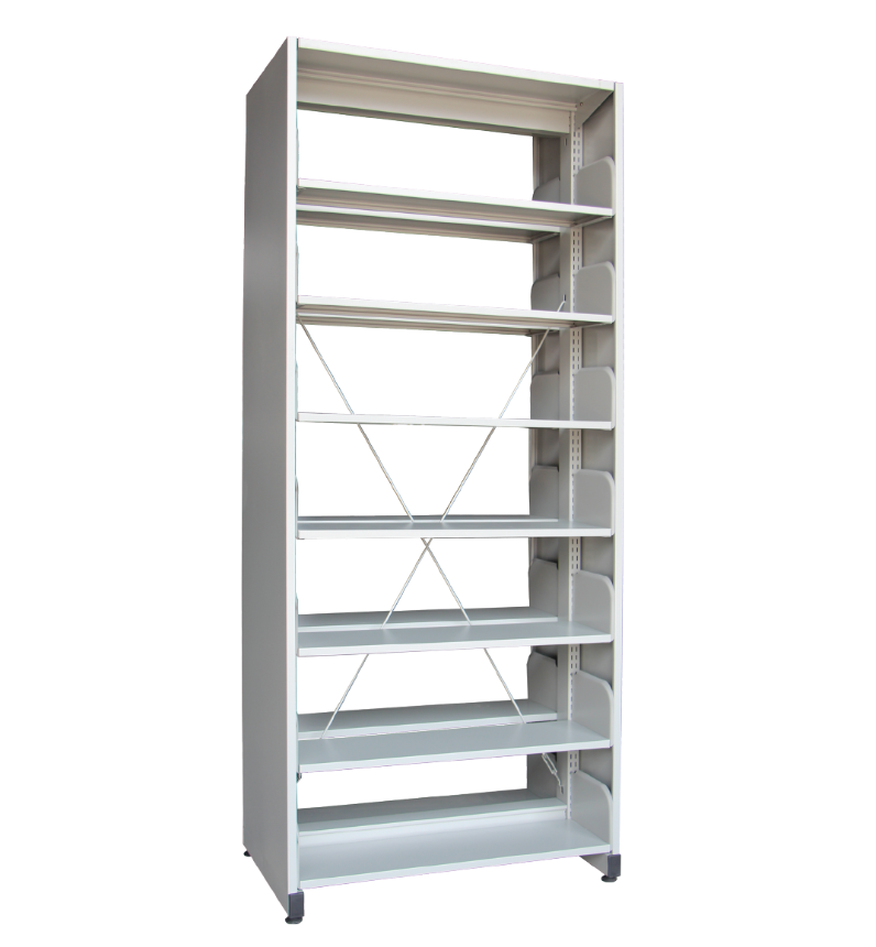 STERLING LIBRARY RACK DOUBLE SIDED WITH SIDE PANEL - 7 LEVEL (S327)