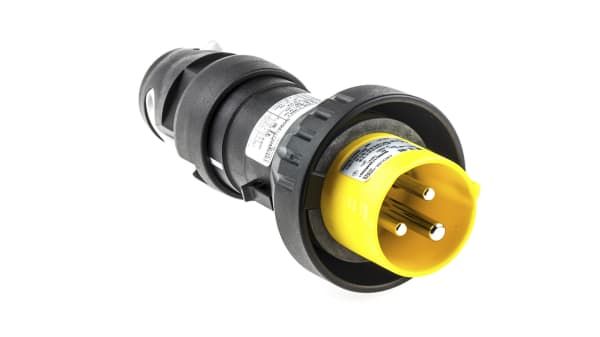*CEAG IP66 Yellow Cable Mount 2P+E Power Connector Plug ATEX, Rated At 16.0A, 120.0 V (GHG5117304R0001)