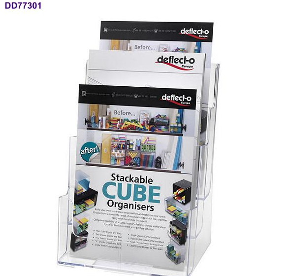 DEFLECTO BROCHURE HOLDER 3 COMPARTMENT A4 - DD77301