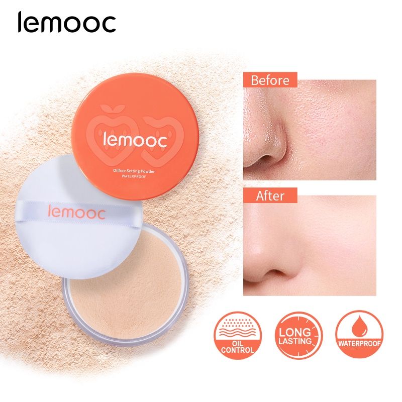 LEMOOC Face Oil Control Powder Loose Powder Loose Setting