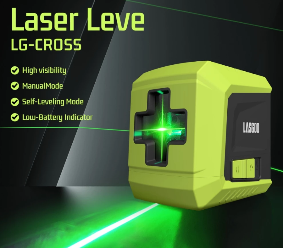 LASGOO LG-CROSS MULTIFUNCTIONAL 16 LASER LINES 4° HORIZONTAL MANUAL FUNCTION LEVELING TOOL