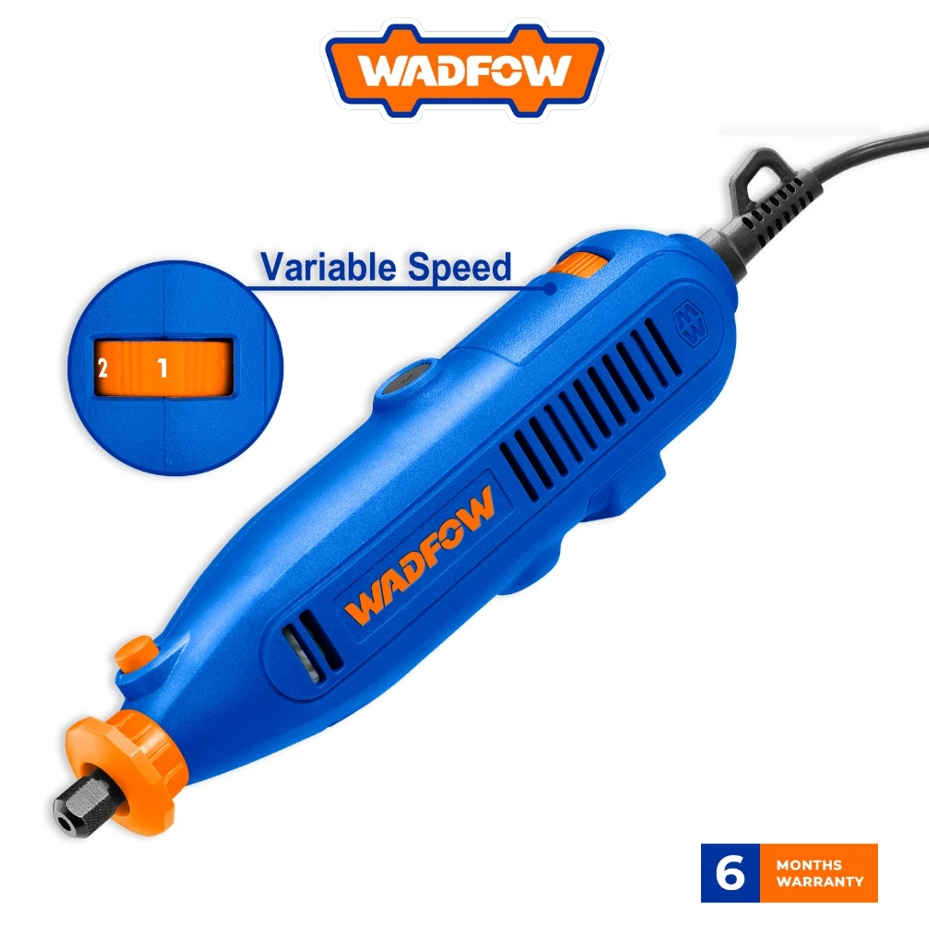 WADFOW MINI GRINDER (130W) 3.2MM COLLET W/ VARIABLE SPEED + 52 PCS ACCESSORIES (WRY1D131)