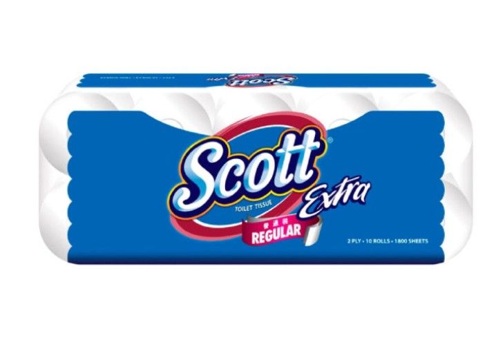 SCOTT BATHROOM TISSUE ROLL 2 PLY 10 ROLLS