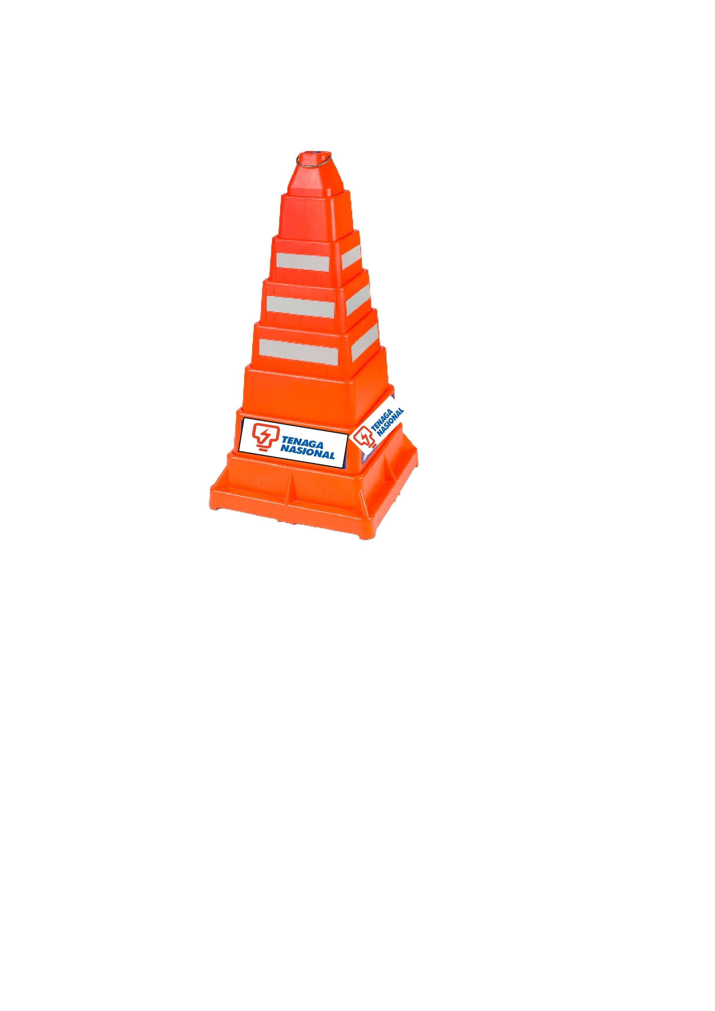 Collapsible PE Traffic Safety Cone With Logo TNB