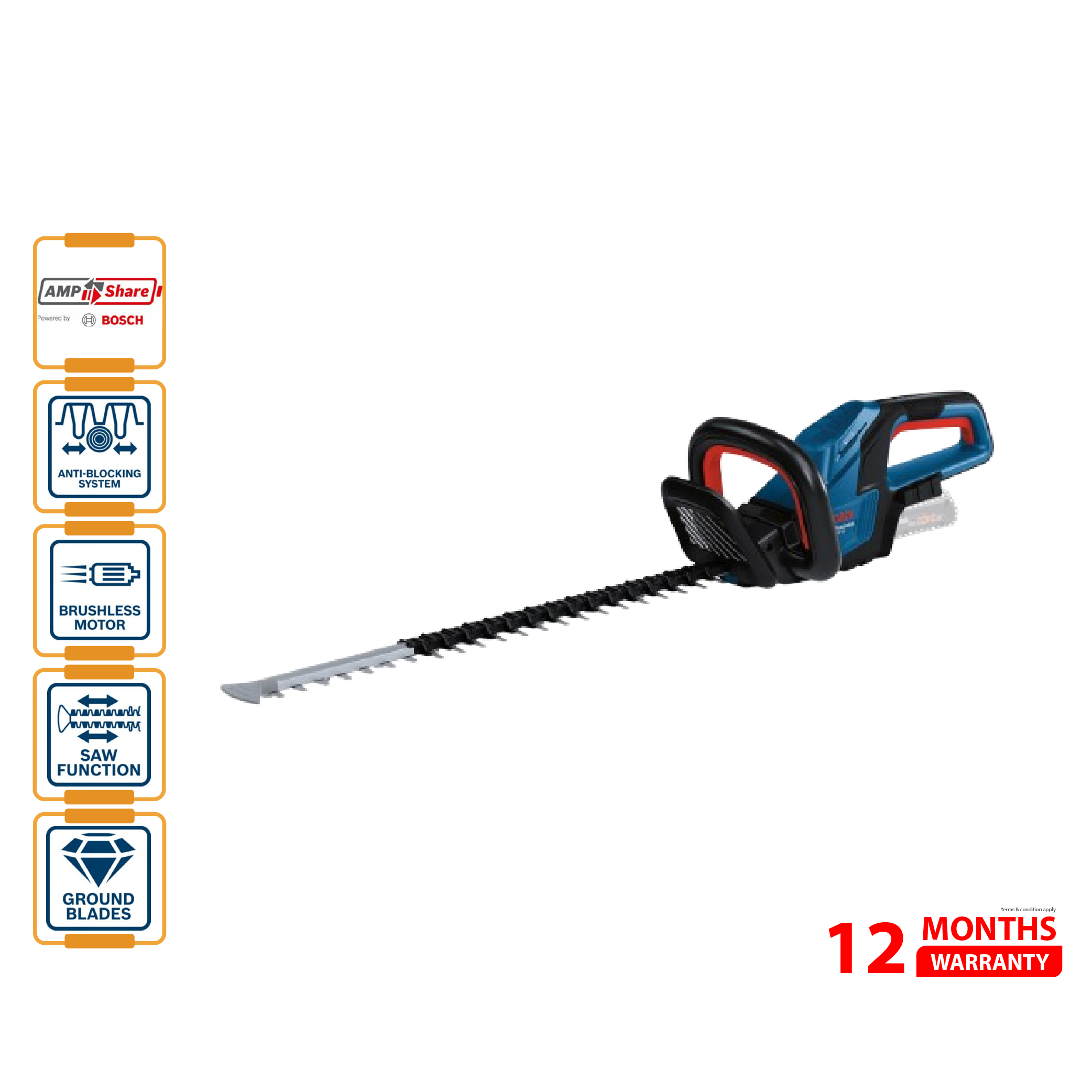 BOSCH GHE 18V-60 Cordless Hedgecutter (Solo) 鈥�06008C9000