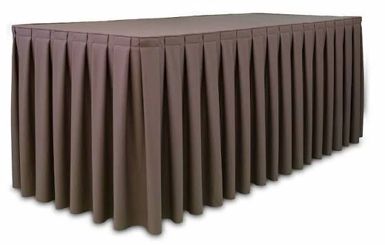 QP TABLE PLEATED BOX COVER SKIRTING 5FT
