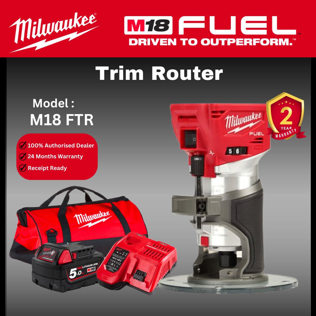 MILWAUKEE M18 FUEL Trim Router / SAWING & CUTTING / M18 FTR / MILWAUKEE SET / SAW / Wood Trimming