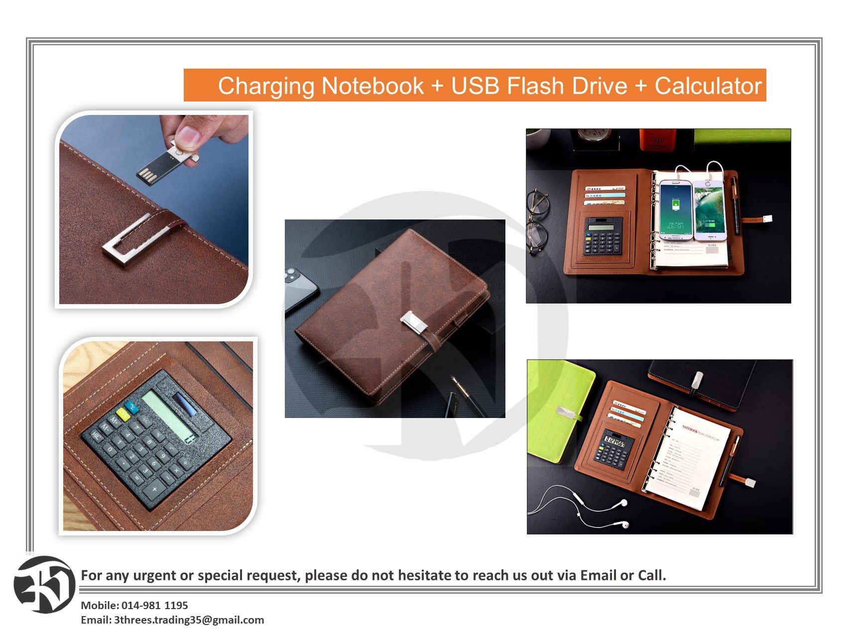 Charging Notebook ( USB Flash Drive) With Calculator