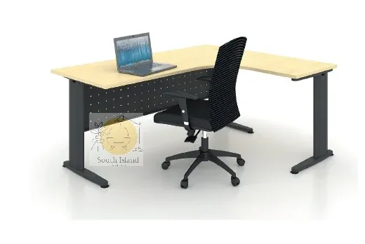 JL1215(L/R)- L Shape Table c/w J Leg (1200/600L x 1500/600D X 750H mm)