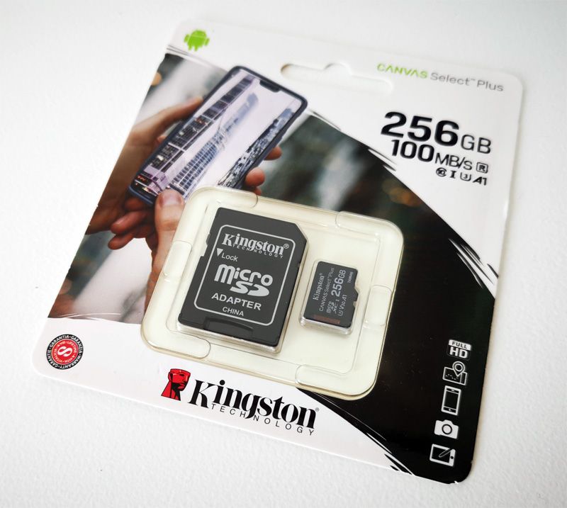 Kingston Micro SDHC Canvas Select Plus Memory Card 100MB/s A1 CL10 100R With Adapter 256GB