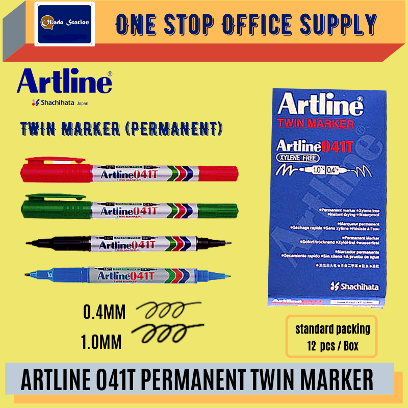 ARTLINE 041T / PEN MARKER / PERMANENT MARKER / TWIN MARKER / 014T / DOUBLE HEAD MARKER / PEN MARKER / ALL COLOUR /