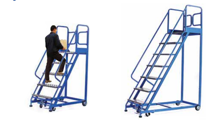 PRESTAR MOBILE STEP LADDER TROLLEY