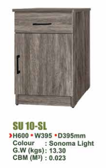 SU BEDSIDE CHEST & UTILITY SHELF SU 10-SL/N.OAK