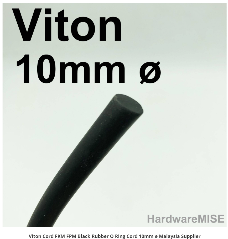 VITON CORD FKM FPM BLACK RUBBER O RING CORD 1OMM Ø MALAYSIA SUPPLIER