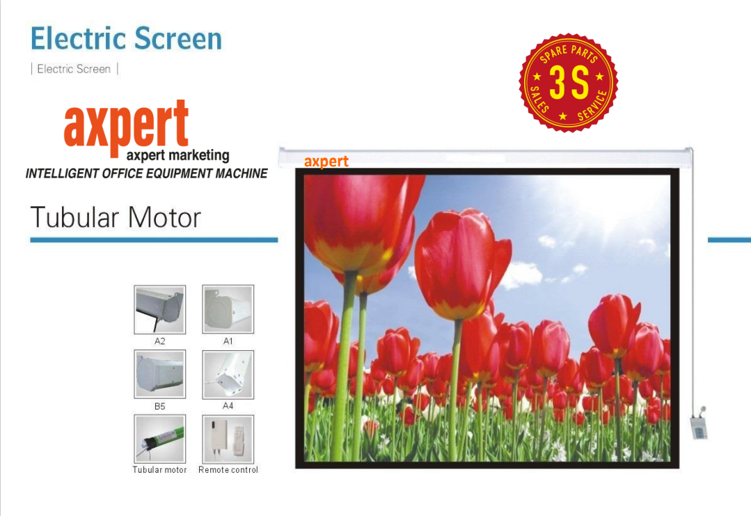 APEX AXPERT MOTORISED SCREEN S-AP-EX8"X8"
