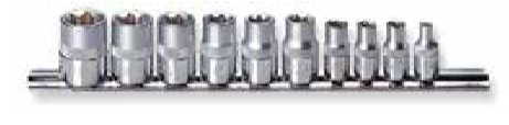 JONNESWAY 10PCS 1/4" & 3/8" DR. STAR SOCKET SET