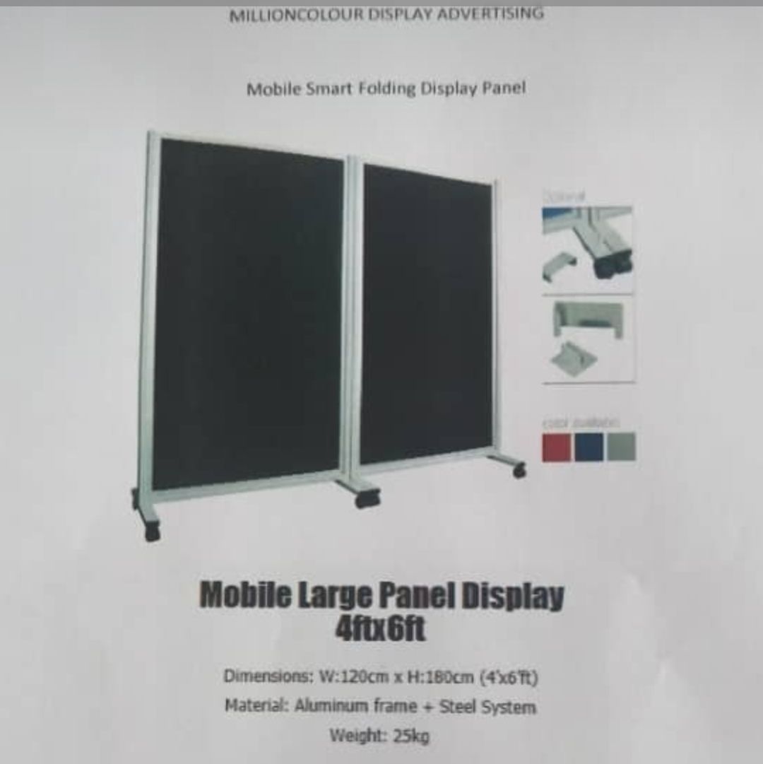 Mobile smart folding display panel size 4ft x 6ft