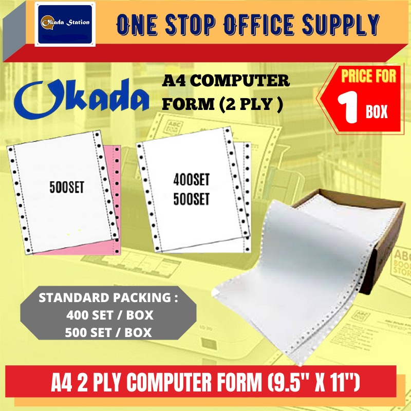 COMPUTER PAPER A4 2 PLY NCR COMPUTER PAPER - ALL SIZE /Computer Paper /Computer Form /A4 2Ply NCR Computer Paper