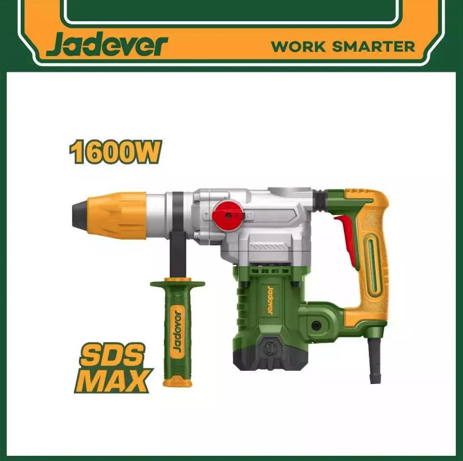 JADEVER ROTARY HAMMER 1600W INCLUDE 2 DRILLS AND 2 CHISELS JDRH3D38