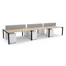 WORKSTATION :CLUSTER OF 6 WITH HIGH BACK MESH CHAIR (SIZE : 1500MM TABLE) WITH CHAIR