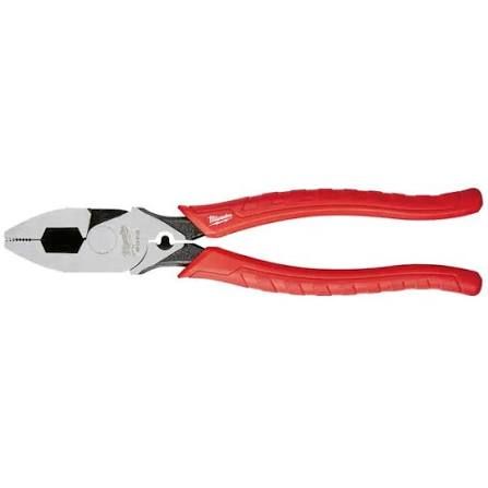 Milwaukee 9" (230mm) Comfort Grip High Leverage Lineman's Pliers with Crimper 48-22-6100
