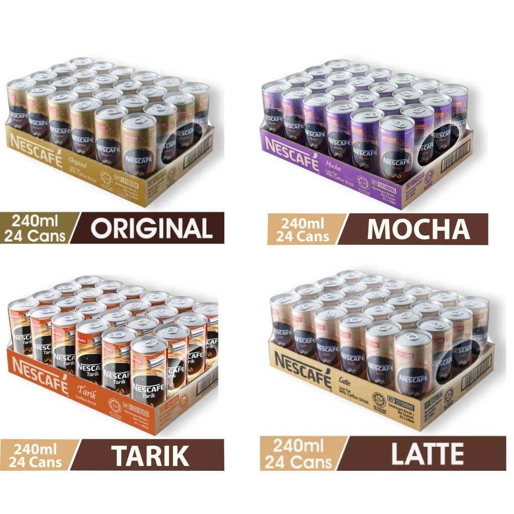NESCAFE 240ml x 24 Tins (Original/ Mocha/ Latte/ Tarik)