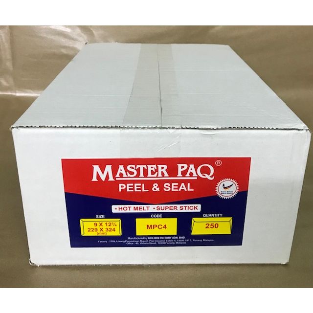 Envelope for A4 - 9" x 12.75" (229 x 324mm)Peal & Seal (250pcs/box)